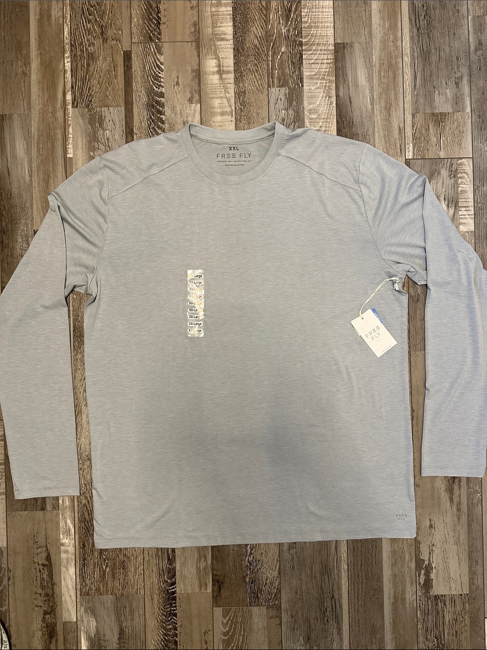 Free Fly Men’s Bamboo Shade Long-Sleeve in Heather Aspen Gray